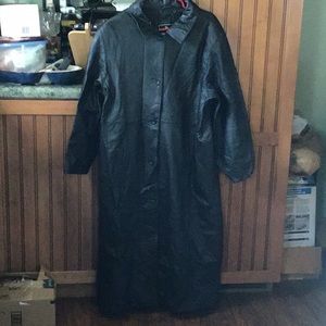 Black Long Leather Coat